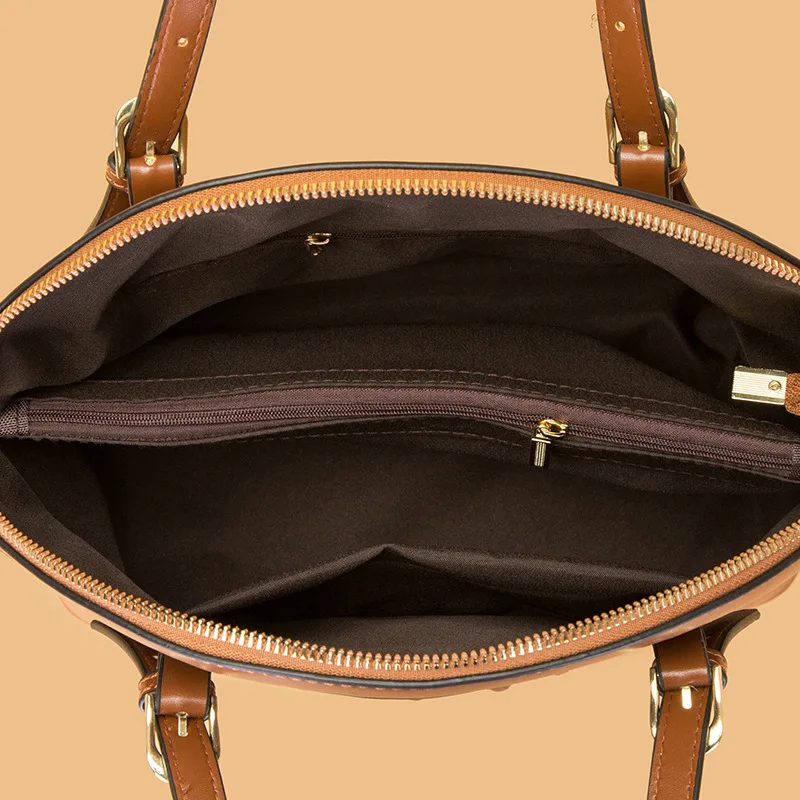Luxury soft leather women's bag handbag High quality single shoulder backpack large capacity crossbody bag Tote lady women bags image 5