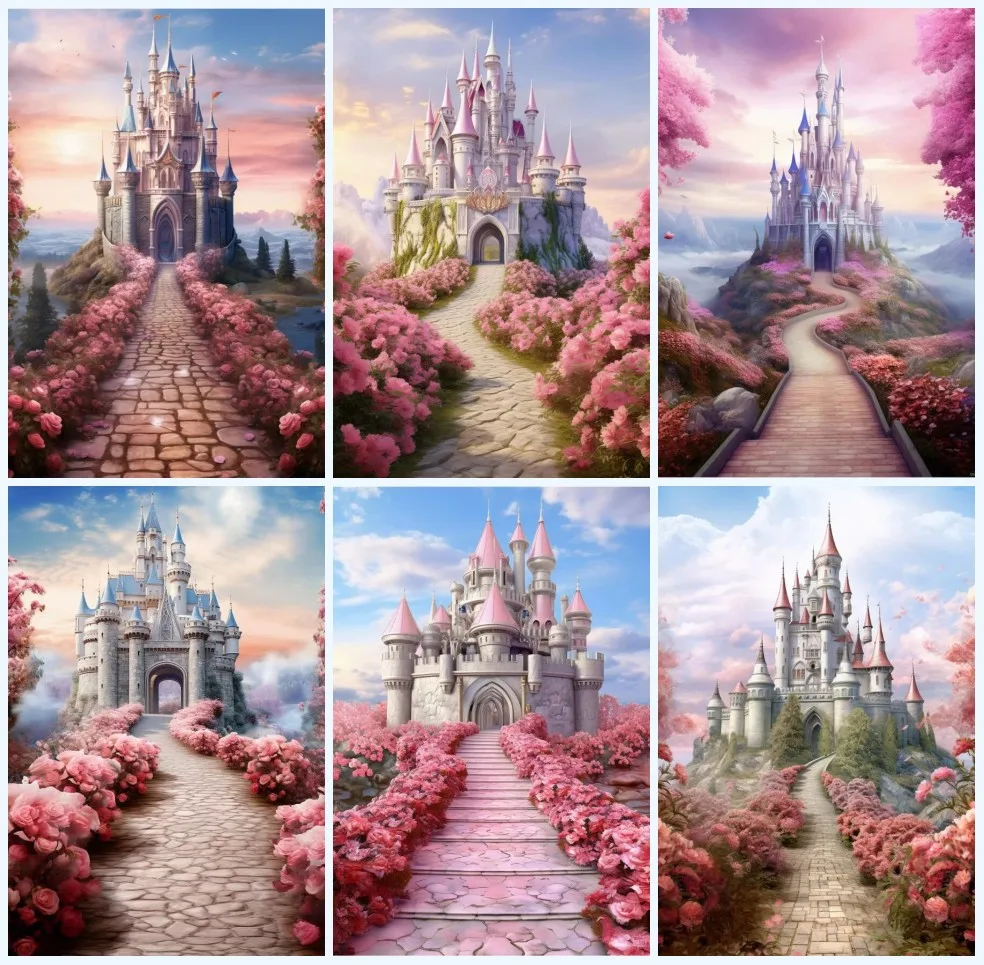 

Avezano Photography Background Princess Castle Pathway Girl Birthday Engagement Maternity Backdrop Decor Photo Studio Photocall