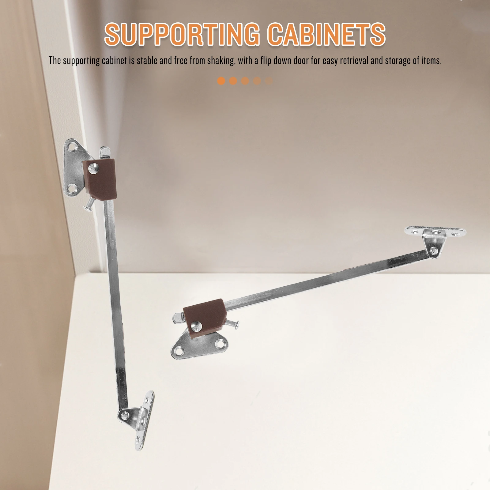 

1pcs Metal Cabinet Support Rod Adjustable Length for Kitchen Furniture Brown Color Foldable Lid Hardware