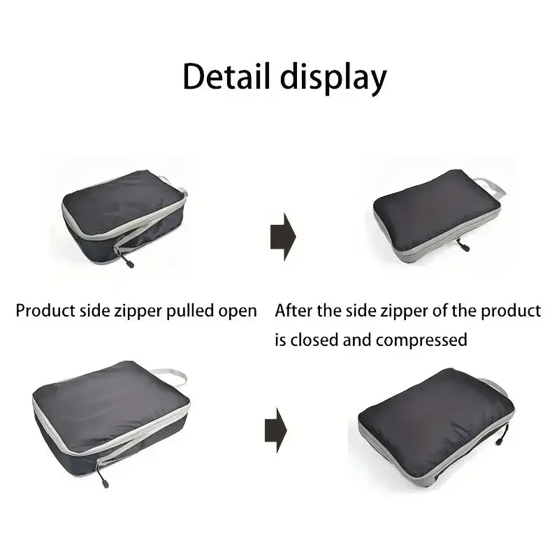 Three piece set of digital toiletries and cosmetics storage bag, clothes, shoes, luggage, travel bag