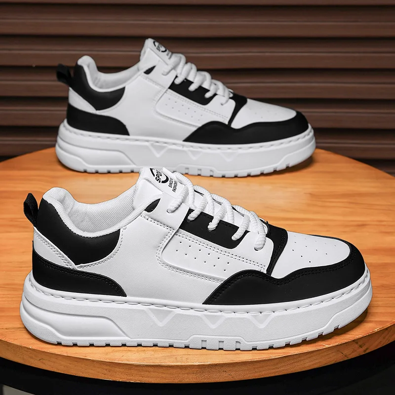 

2025 Viral Men's Fashion Sneakers - Chunky Sole Hong Kong Style Height Boost Breathable Comfortable Daily Commute