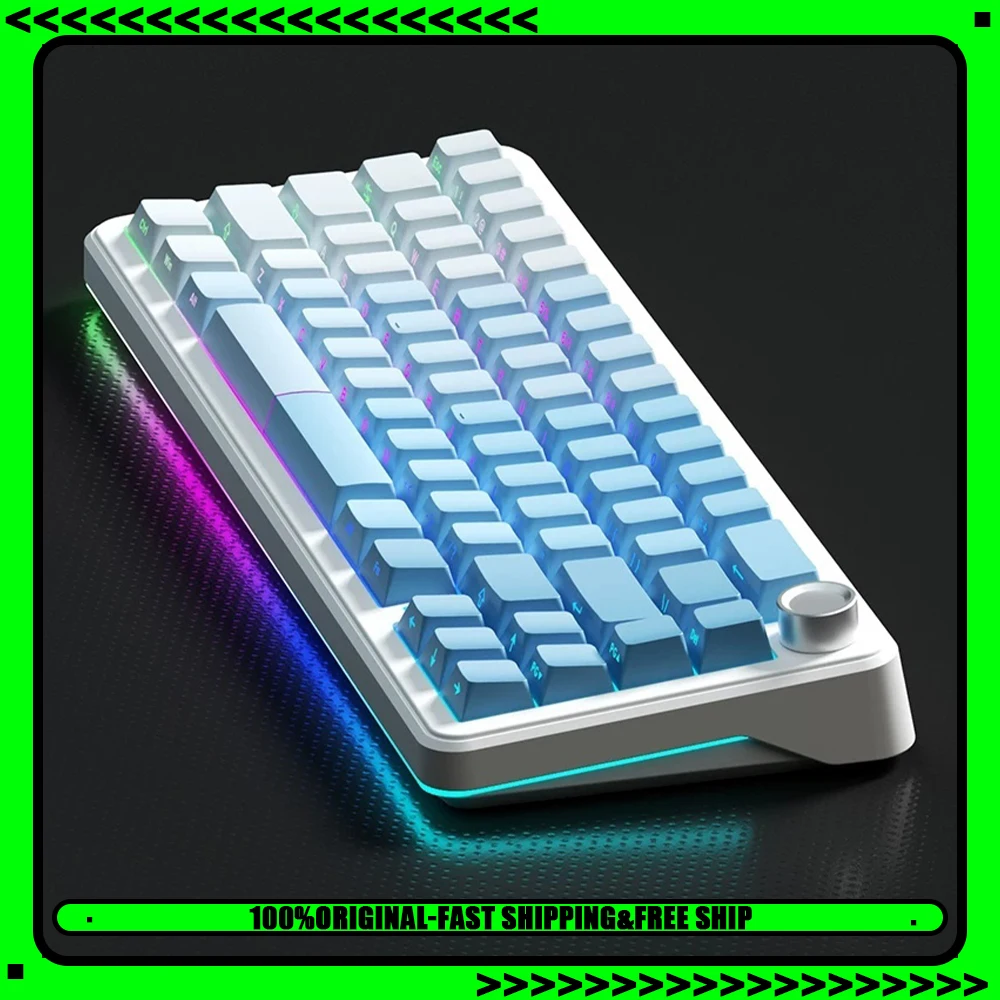 WEIKAV WK68 Wireless Keyboard GASKET Structure Multiple Silencing Gaming Keyboard Three-mode Connection Full Key Hot Plug Gifts