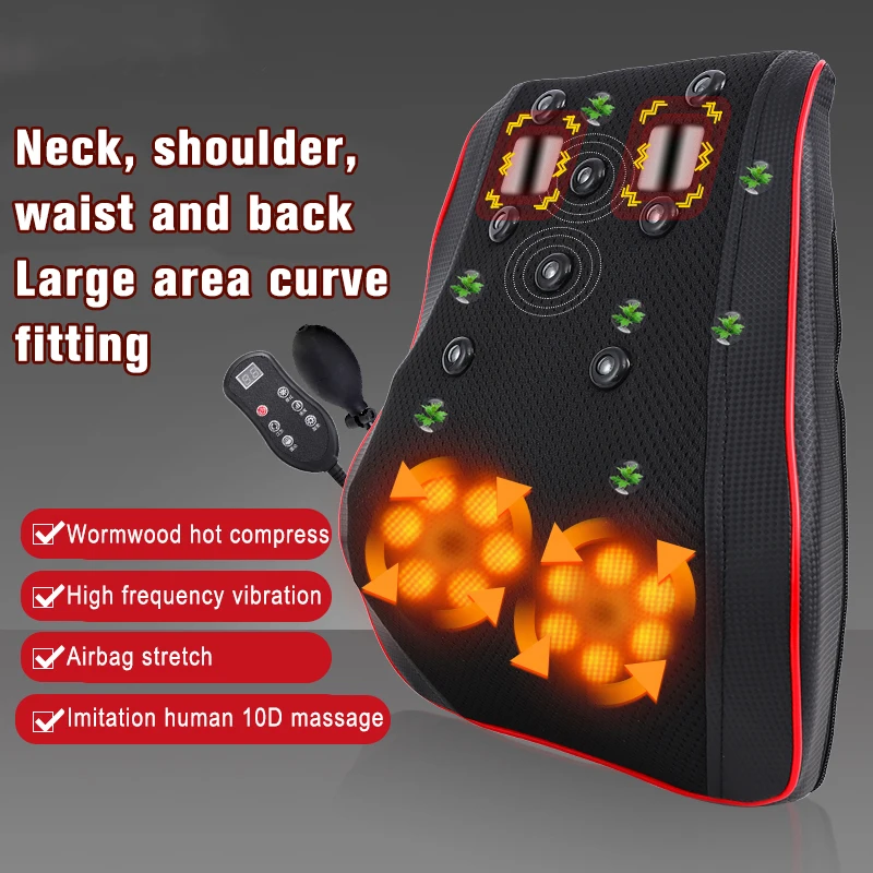 Portable Neck Waist Massager Electric Muscle Heating Relaxation Massager Whole Body Massage To Relieve Muscle Soreness Vehicular