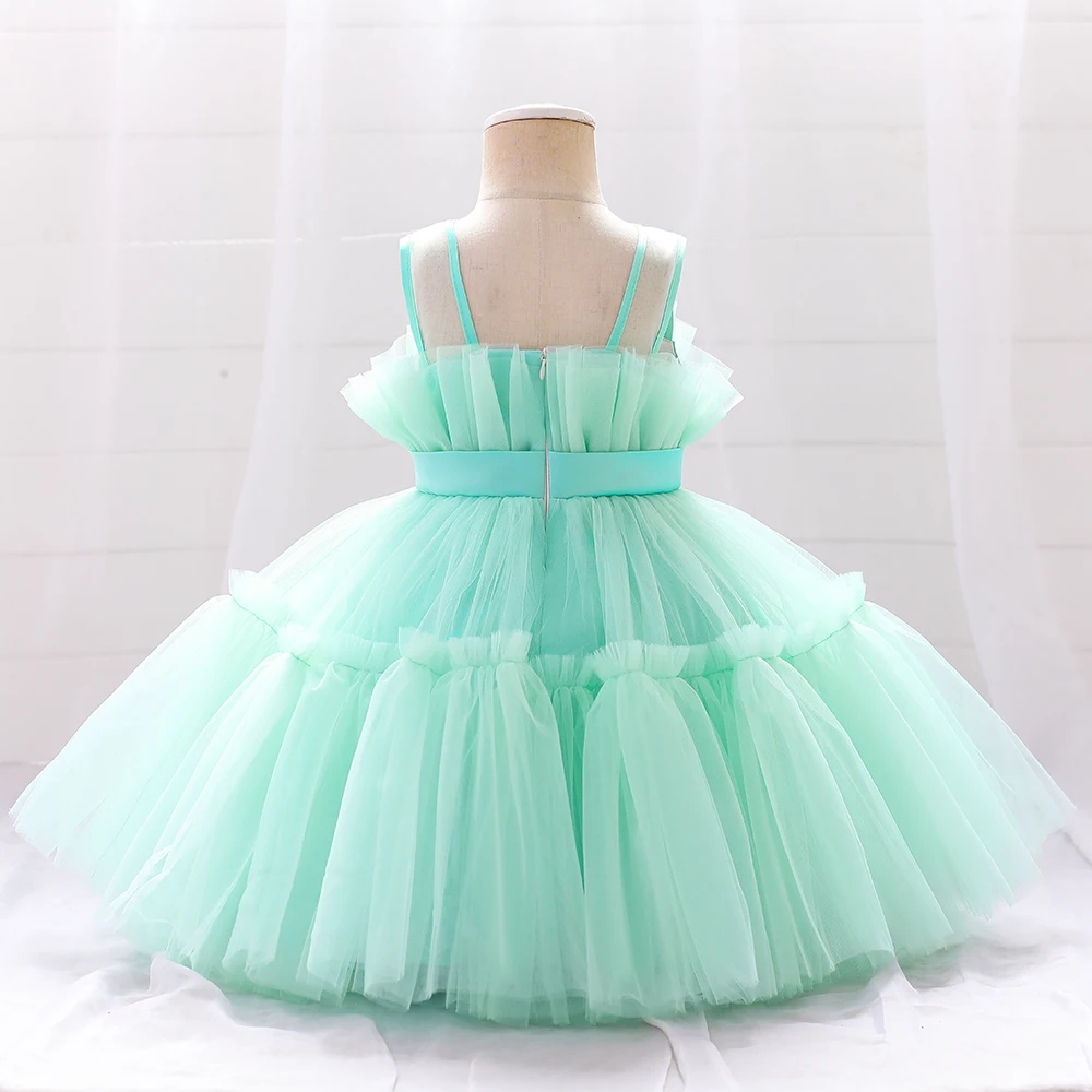 Kleinkind Halloween Party Baby Mädchen Kleid Schleife 1. Geburtstag Hochzeit Prinzessin Ballkleid Mädchen Karneval Brautjungfern Weihnachtskostüm – Detail 14