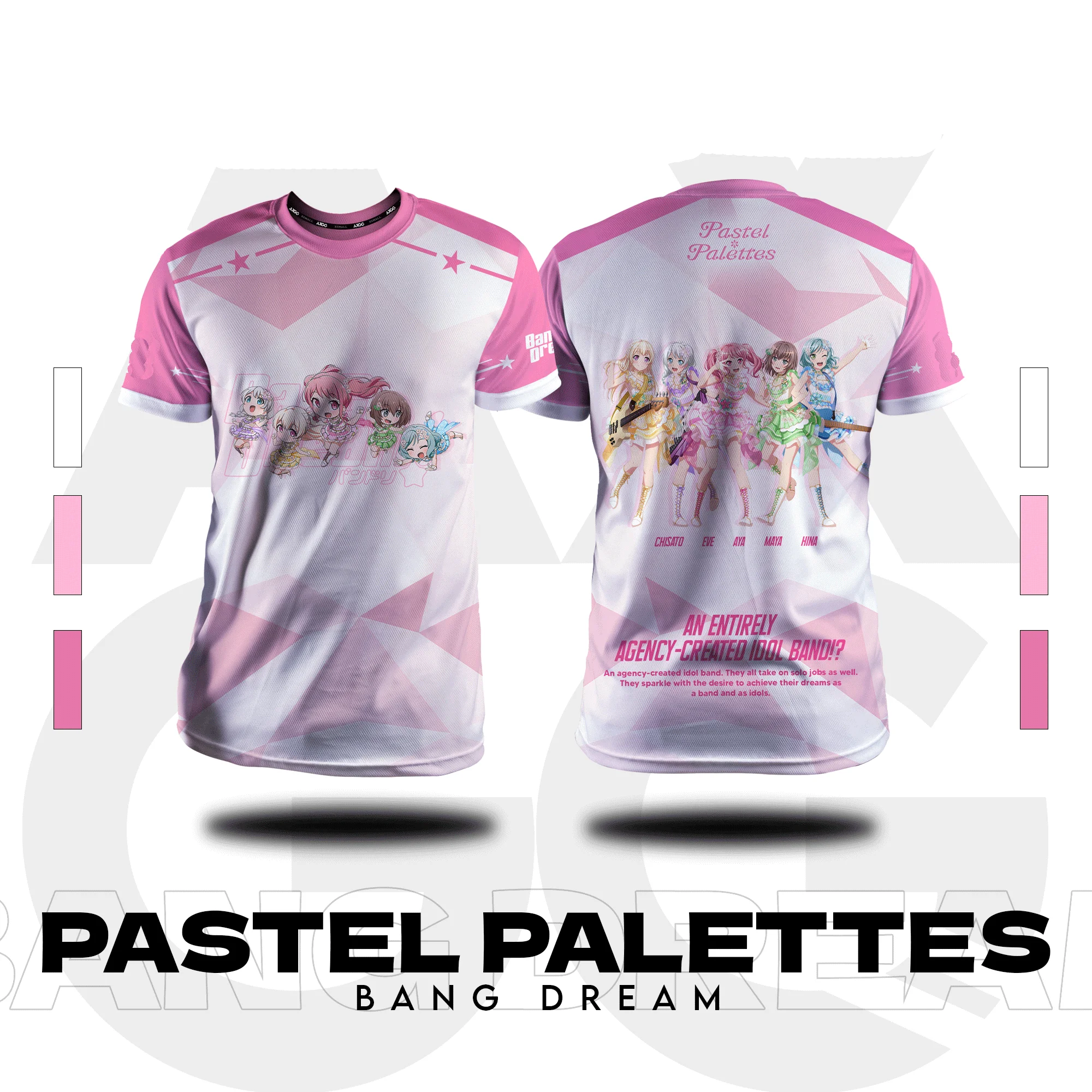 Girl Band Pastel Palettes BanG Dream T-shirt 3D Maruyama Ayai Print Kid Anime Tee Summer Men Women Harajuku Short Sleeve Y2k Top