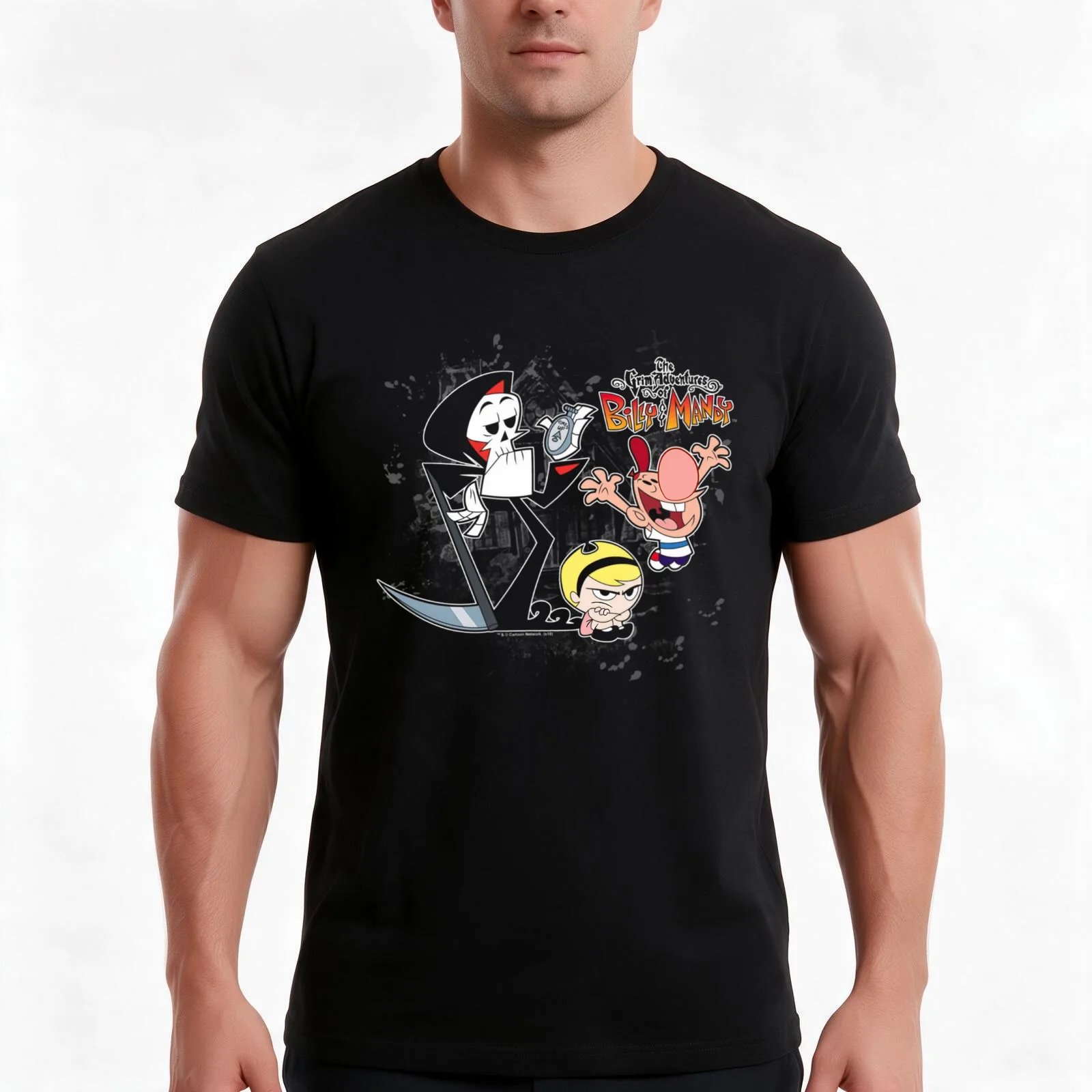 The Grim Adventures Of Billy & Mandy Splatter Cast Adjustable T-Shirt, Summer Casual Cotton Tee, Oversized Streetwear Tops