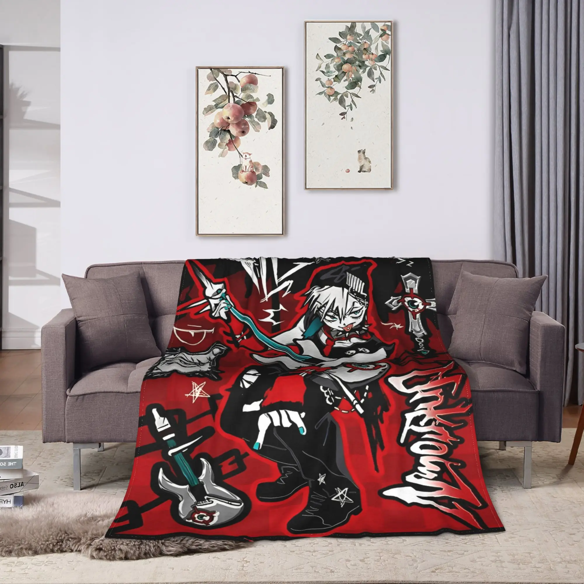 Anime Alien Stage Super Soft Blankets  Travel Office Plush Throw Blanket Print Couch Chair Flannel Bedspread Sofa Bed Cover