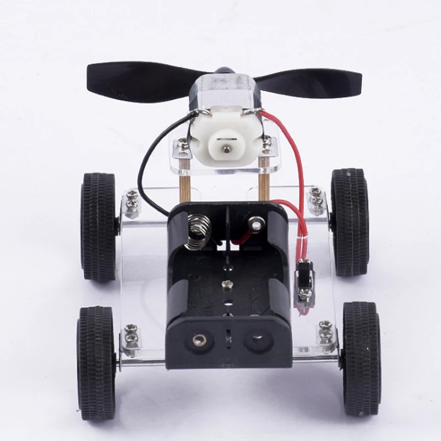 Ciência Pequena Produção Motor Mini Wind Car Criança Brinquedo Educativo DIY Robot Material Kits Kid\'s Puzzle Montado Brinquedos Elétricos