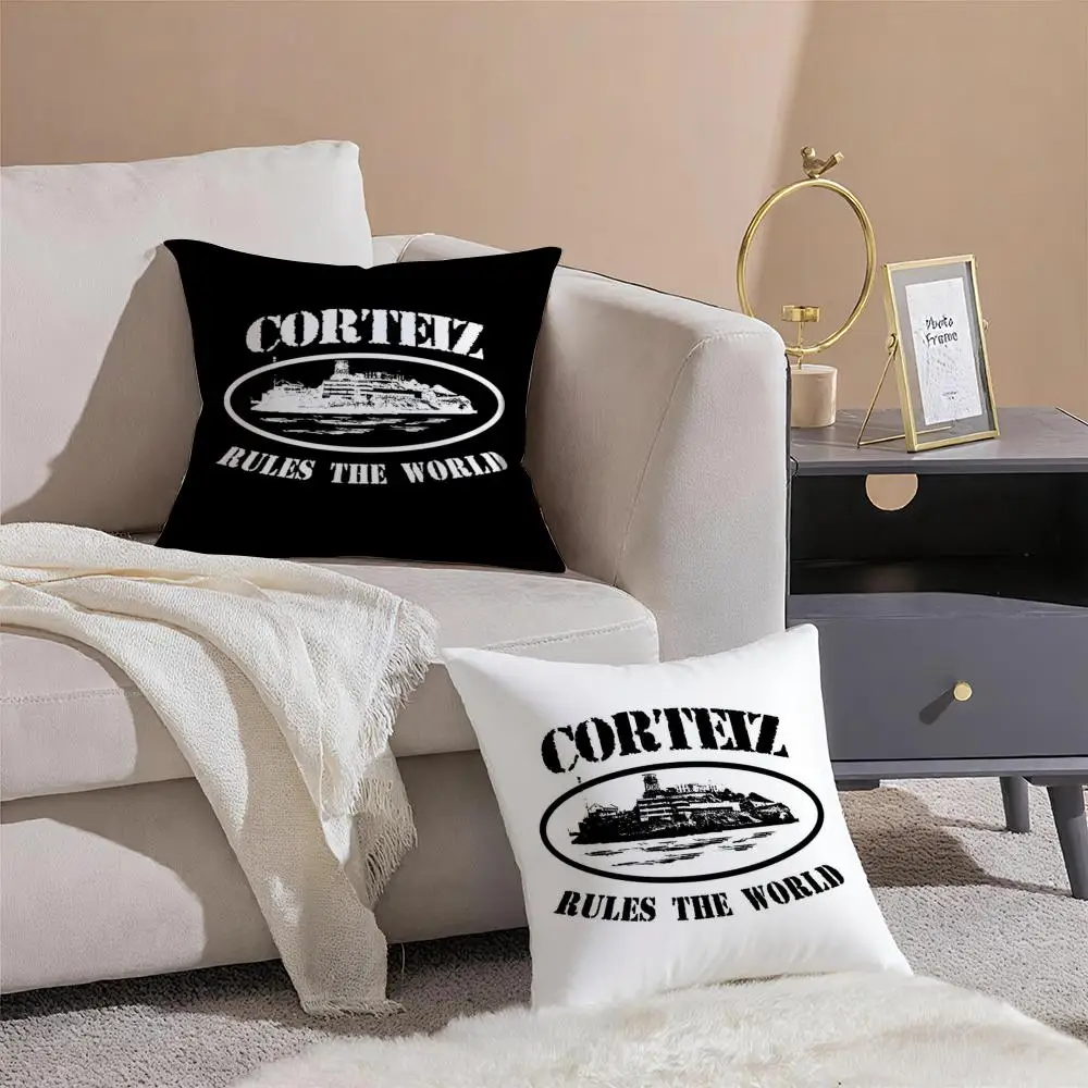 Fashion Brand C-CorTeizS Logo Pillow Case Silky Short Plush 