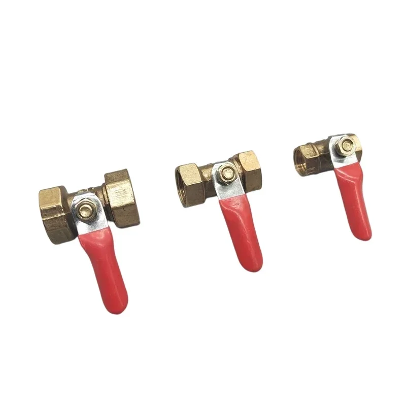 Pneumatic 1/8 1/4'' 3/8'' 1/2'' BSP Female Thread Mini Ball Valve Brass Connector Joint Copper Fitting Coupler Adapter Water Air