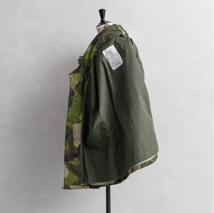 Swedish Military Version M90 Three Defense Geometric Camouflage US M65 Field Jacket