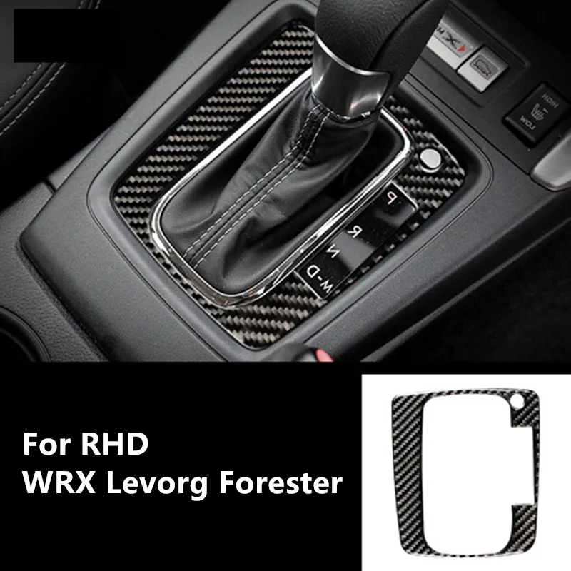 For Subaru Levorg WRX Forester XV LHD RHD Interior Car Carbon Fiber Style Gear Shift Panel Cover Case Sticker Protection