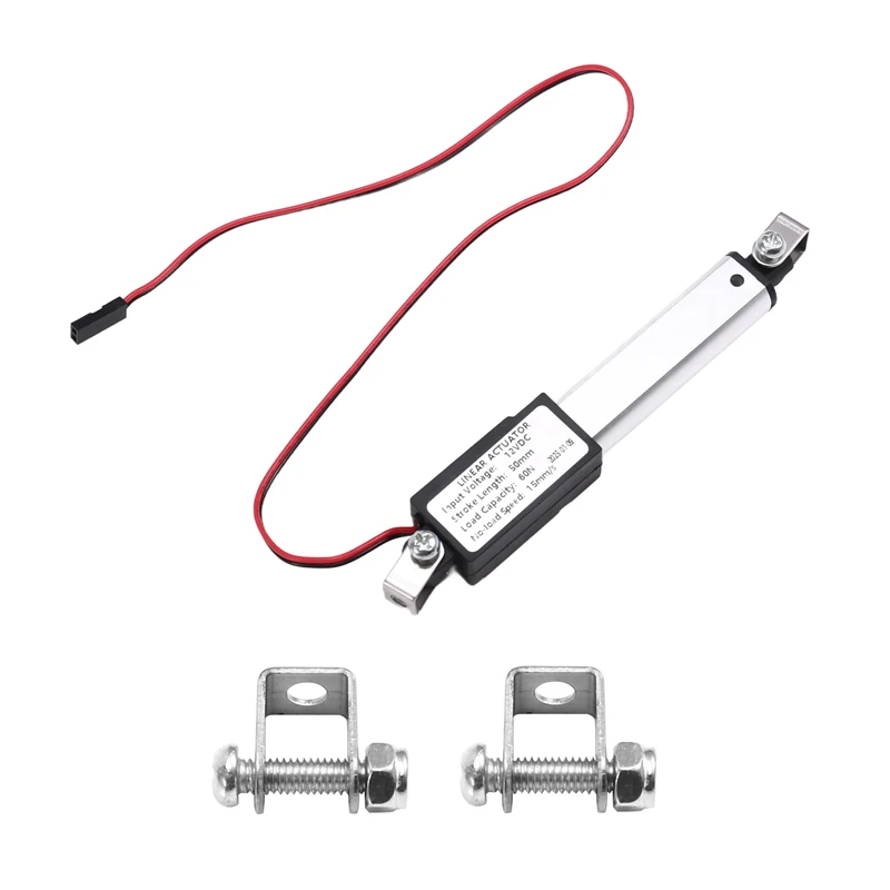 

Micro Linear Actuator 2" Stroke, 60N/13.5Lb, Speed 15Mm/S Mini Electric Waterproof Actuator Motor Linear Actuator 12V