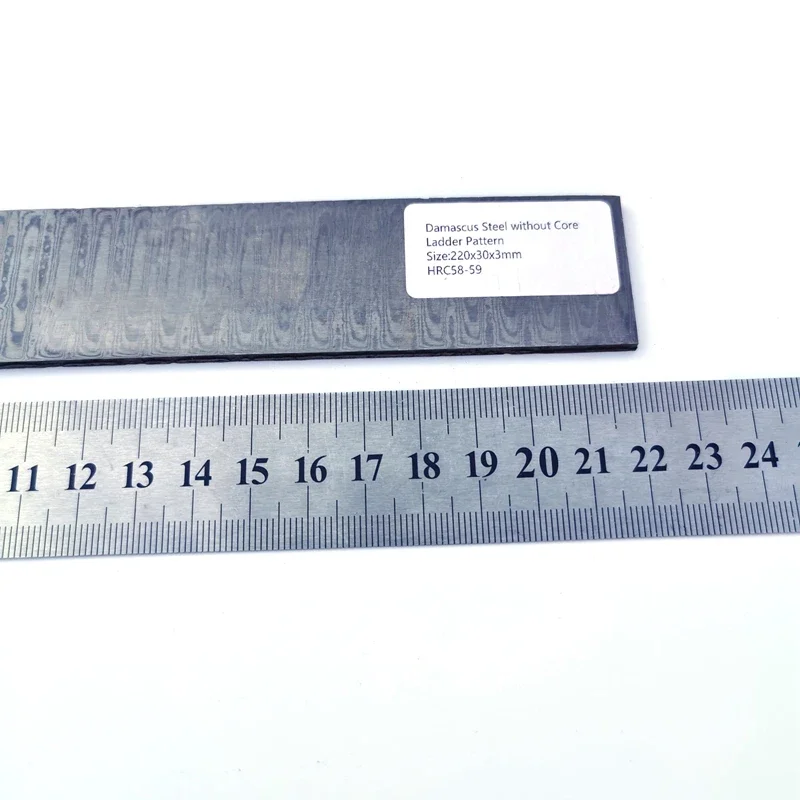 110 Layers Pre-Hardened Stainless Damascus Steel Billet for Knife Making No Core Hardened And Tempered to 58-60 HRC