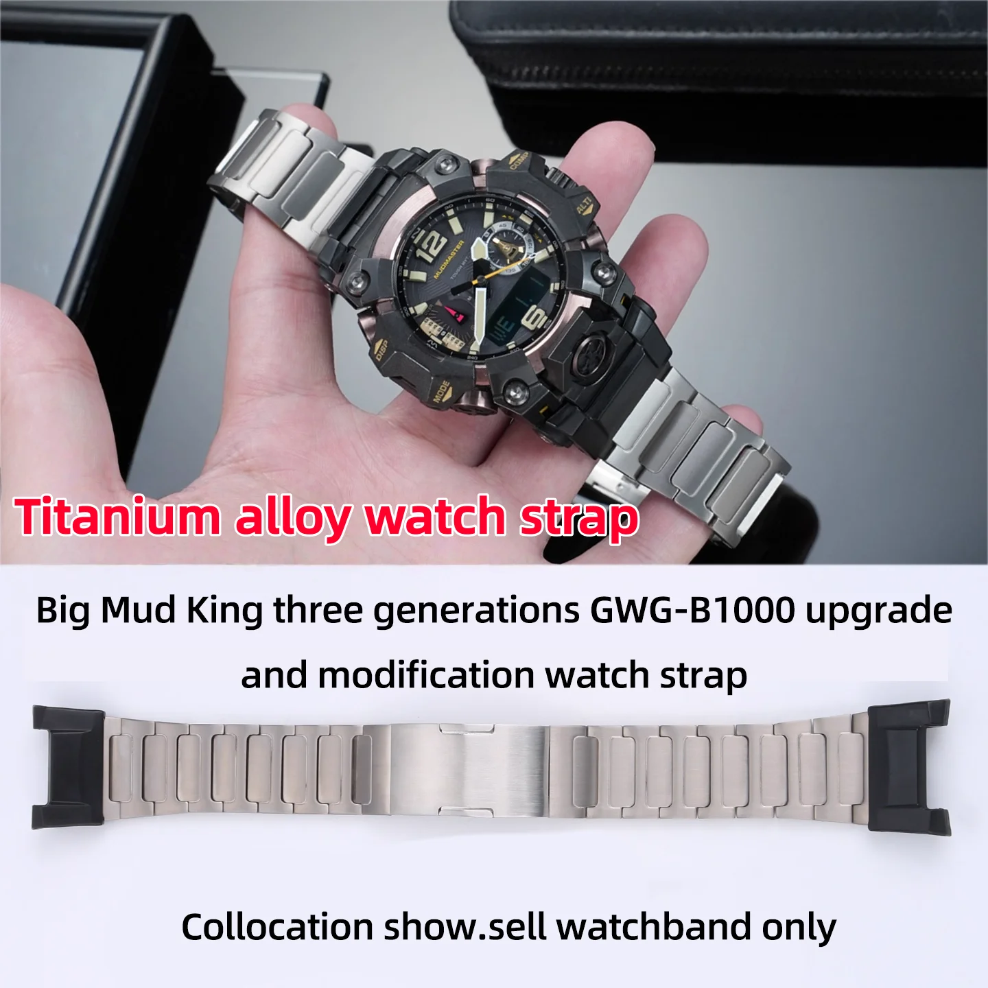 For Casio GWG-B1000 Titanium Watch Strap 3th Generation Big Mud King GWG B1000 Modified metal watchband men's replace wristband