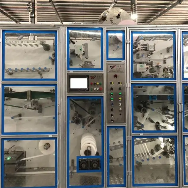 YG Semi-Automatic Sanitary Pads Making Machine Used Condition Paper Napkin Folding Cutting Machine PLC Core Components