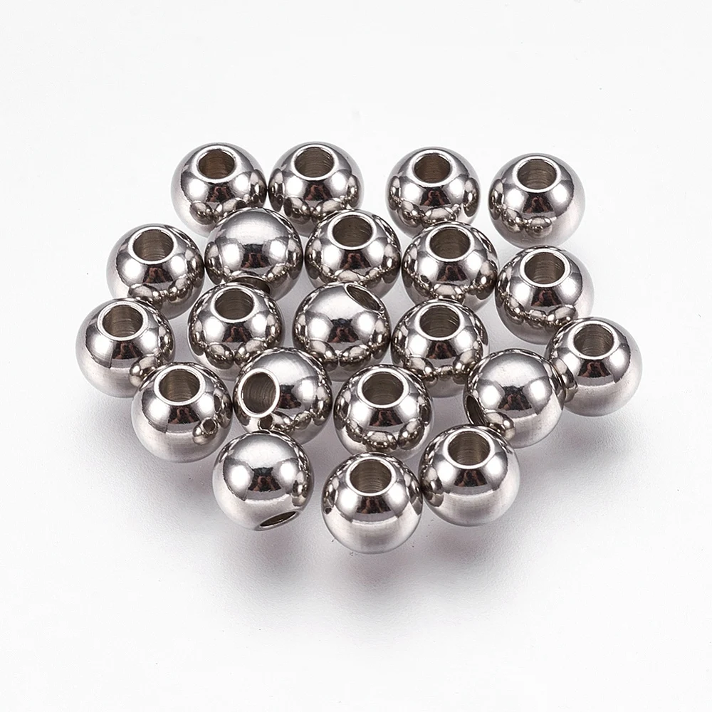 

100pcs Tarnish Resistant 316 Stainless Steel Spacer Beads Rondelle Stainless Steel color 8x7mm Hole: 2.5mm
