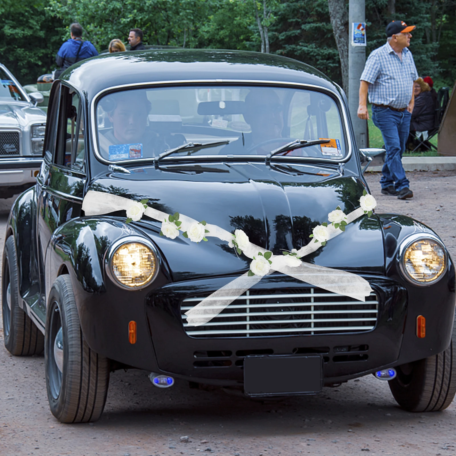 

1 Set Fake Rose Artificial Flower Decoration Kit Front Flower For Wedding Decor Artificial Flowers For Car Decoration Wedding