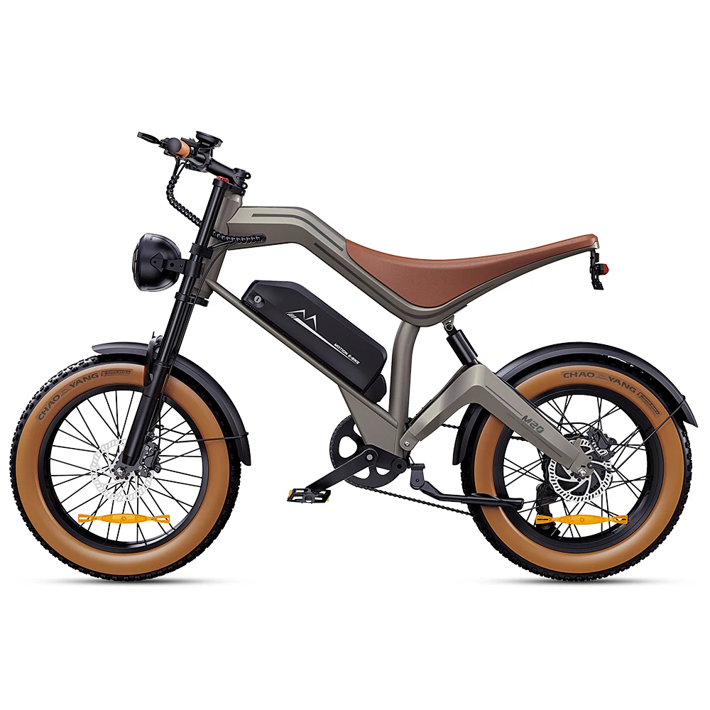 AliExpress dyu DYU M20 Adult City Electric Bike, Dual LED Lights, Lockable Suspension Fork, 48V 18.2Ah Battery, Electric Bike, Sturdy High‑Carbon Steel Frame, Electronic Horn, 20×4.0 Chaoyang Puncture‑resistant Tire