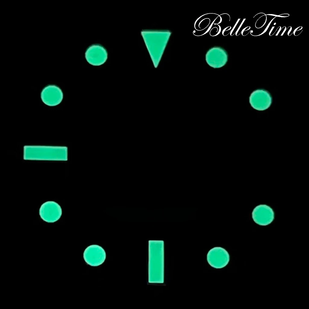 28.5mm Single Calendar Watch Dial Fit NH35 NH36 Movement Green Red Black Gray Green Luminous  Dial Accessories