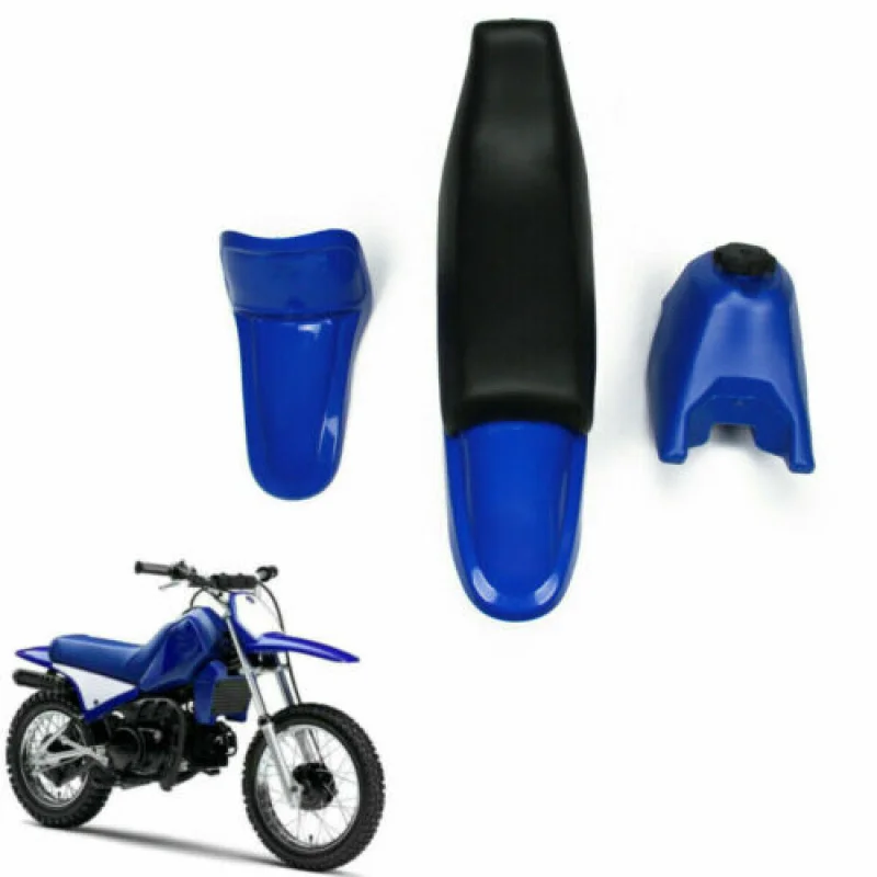 Body Fairing Kit for Yamaha PW80 PY80 Peewee 80, Complete Gas Tank Seat Fender Rubber Flap Set