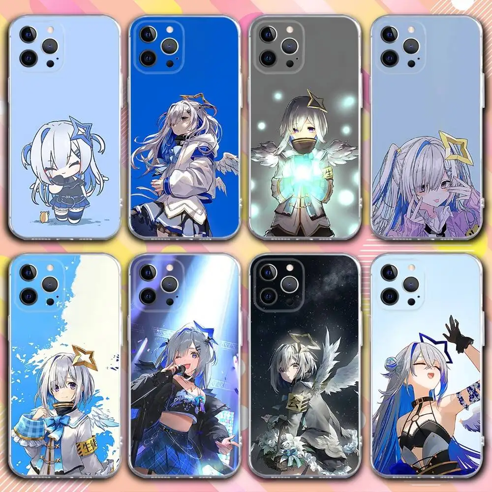 

A-Amane Hololive K-Kanata Phone Case For iPhone 17,16,15,14,13,12,11 Pro,Max,Plus,X,XS,XR,SE4,E Mini Transparent Soft Cover