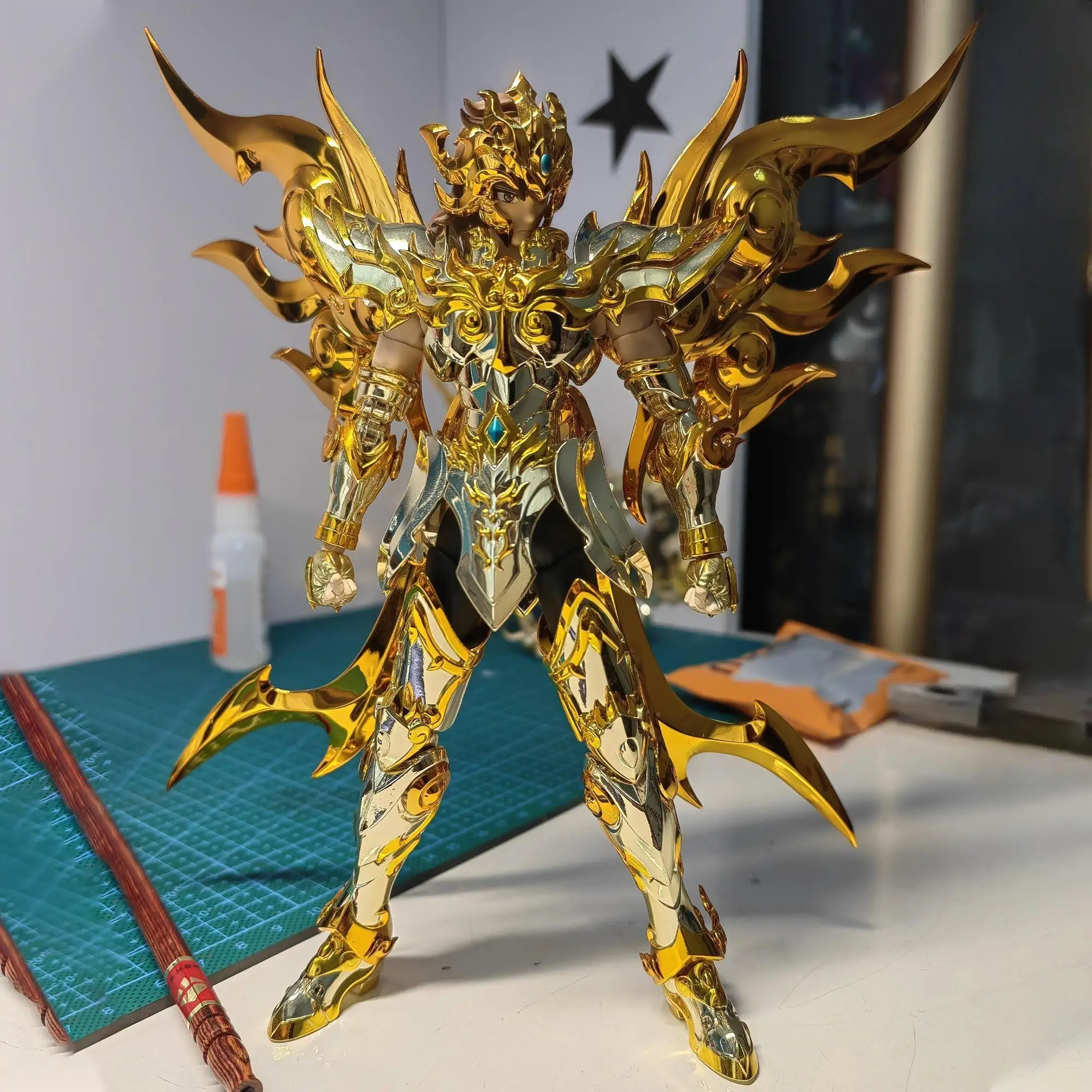 Toypoint Saint Seiya Myth Cloth Soul Of God Sog Ex Leo Aiolia With Totem/object Action Figure Knights Of The Zodiac