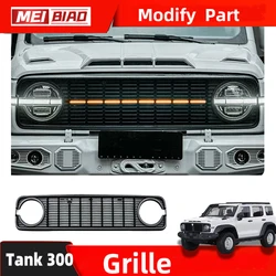 For Great Wall Tank GWM 300 Grille Front net With yellow and White Led Radiator Modified Easy Installation  4X4 Off-road ABS
