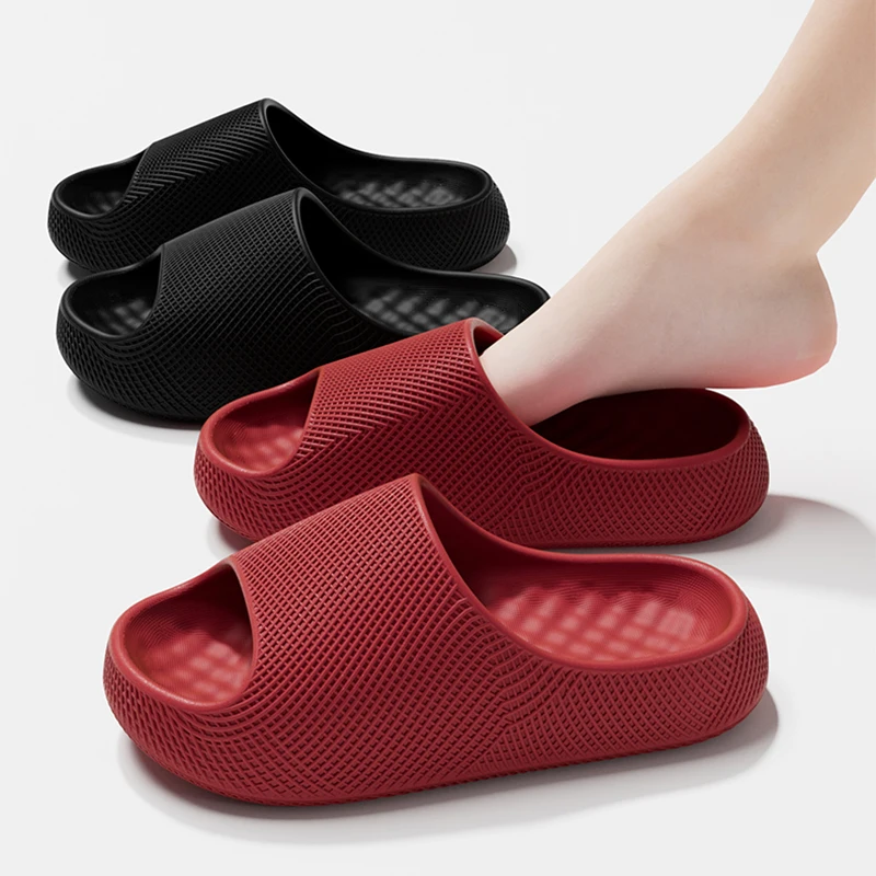2026 Sommer Dicksohlige EVA-Pantoletten für Damen – Leichte, weiche, rutschfeste Strand-Sandalen für Frauen – Bequeme Plateau-Cloud-Slides