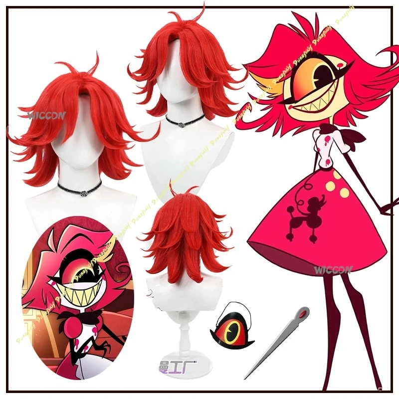 

Hotel Anime Niffty Cosplay Costumes Girl Props Red Hair Clothe Cos Accessories Eyes Coverings Mask Needle Gift Valentine Stage