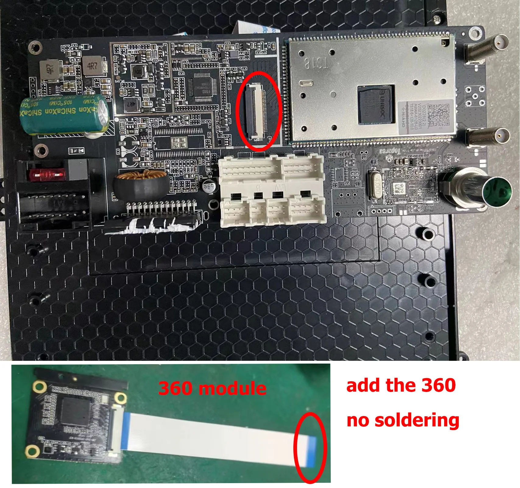 360 Surrounding Camera Module PCB Board for Topway TS10 TS18 Car Android Radio player