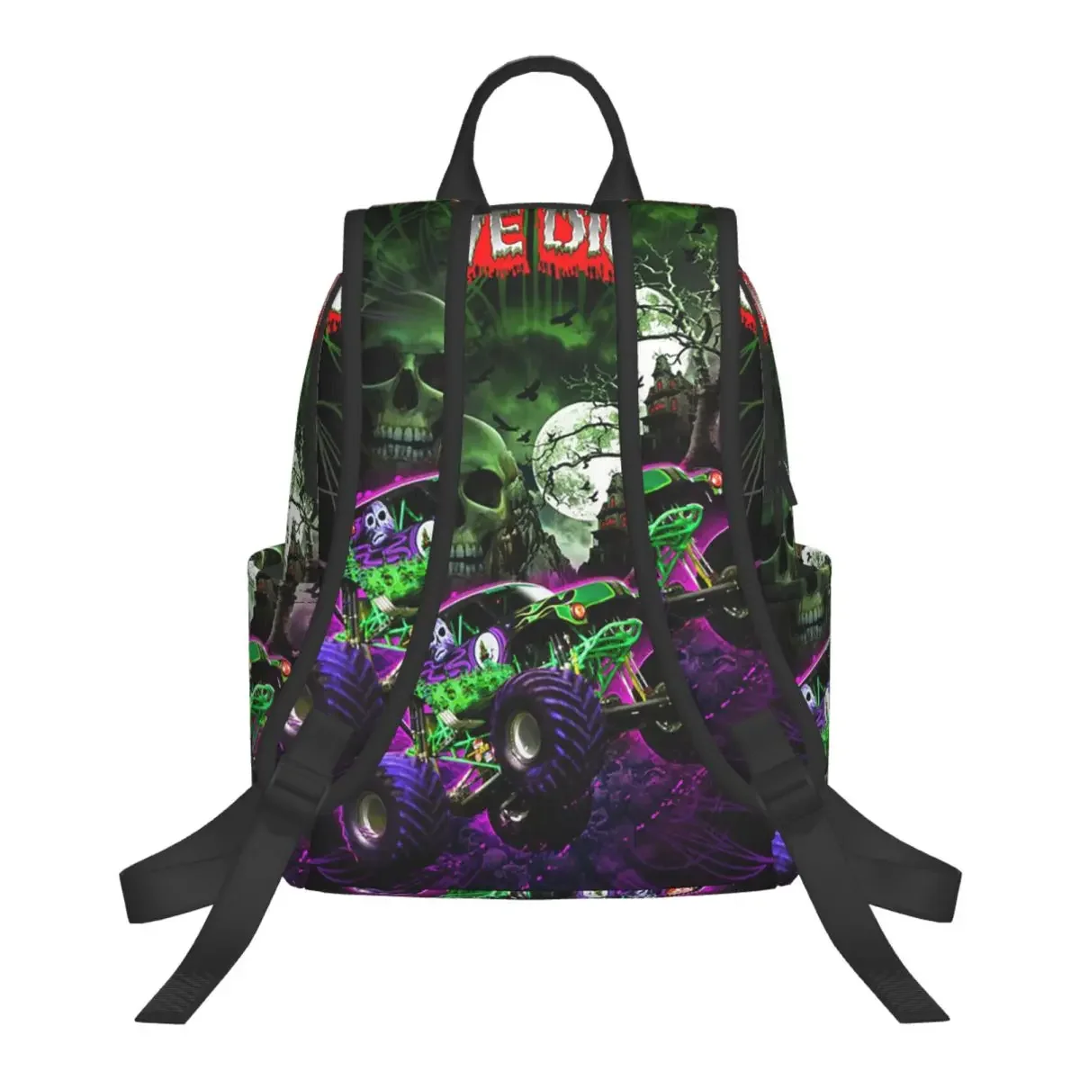 Classic Monster Jam Truck Pattern Backpack Large Capacity Boys Girls BookBag School Bag Shoulder Bags for Men Women