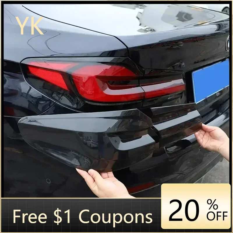 

For BMW 5 Series G30 2021-2022 ABS Blackened Car Tail Light Black Shell Tail Light Turn Signal Cover Decorative Car Accessories