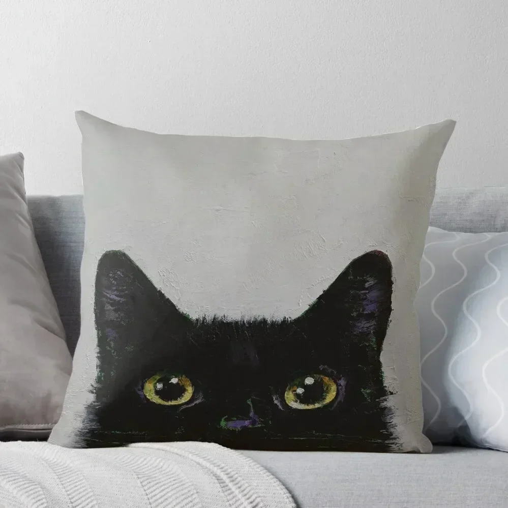 

Black Cat Throw Pillow Christmas Pillowcase Elastic Cover For Sofa Decorative Cushion Christmas s Covers pillow