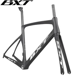 BXT Ultralight Carbon Bike Frame, Road Frame, BSA V Brake DI2 Mechanical Frame, Glossy or Matte Frames, Carbon Fork, New