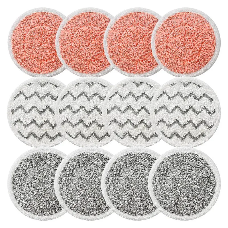 X16A 2025 NEW-Rotating Mop Replacement Pads For Bissell Spin-Wave 3897A Smartsteam Scrubbing Steam Mop,Spinwave Mop Pads 12Pack