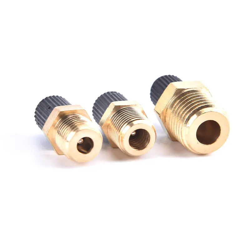 1pc 1/4 Inch NPT Solid Nickel Plated Brass Air Compressor Tank Fill Valve 6.35mm Male NPT Standard Thread Core Rated To 2g00psi