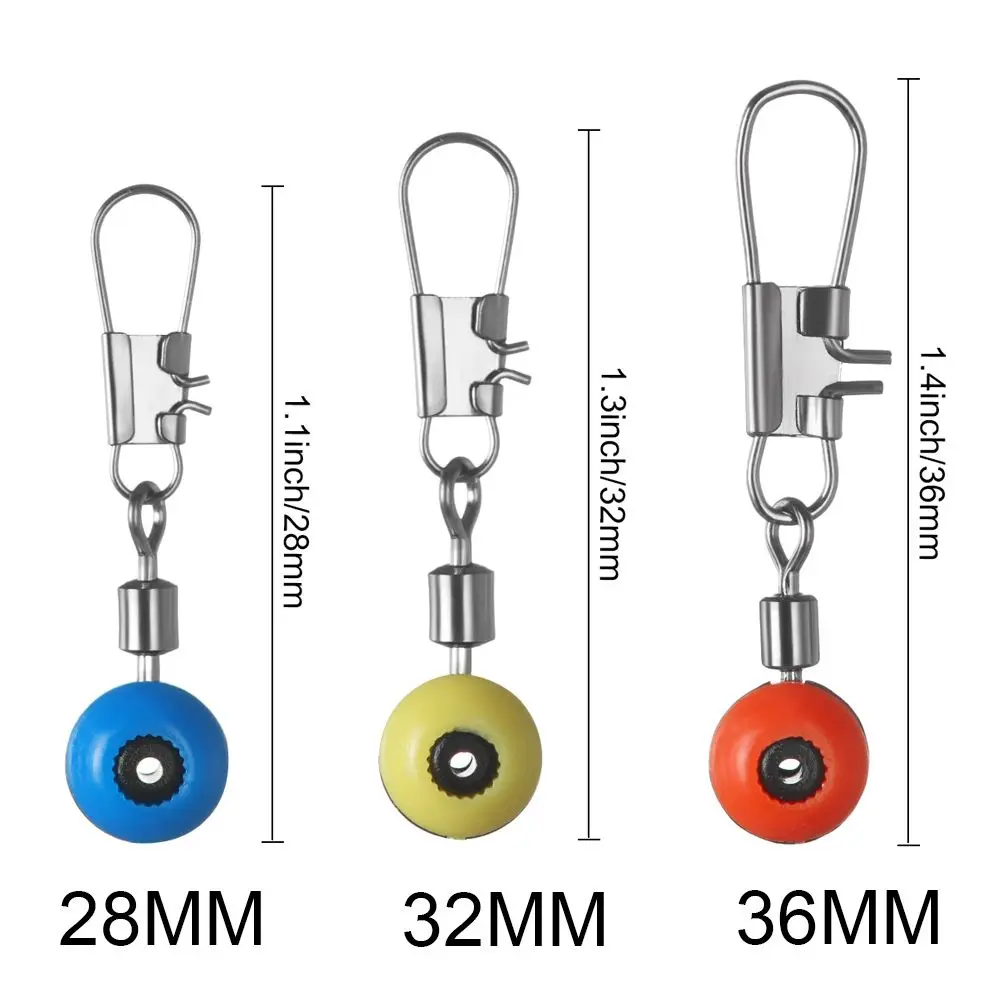 10pcs Swivels Tackle Sea Bean Connector Metal Snap Fishing Hook Fishing Float Bobber Stops Space Beans Swivel Connectors