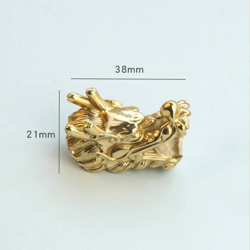 8PCS Solid Brass Dragon Head Furniture Handles Drawer Knobs Cupboard Wardrobe Closet Dresser Cabinet Door Pulls Knobs Decoration