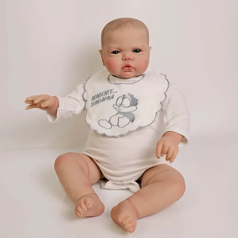 24inch 60cm Pickle Awake Boy Toddler Doll Lifelike 3D Painting with Visible Veins Painted Hair High Quality Doll