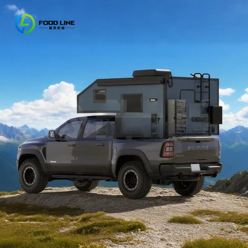 Customized Lightweight Slide-In Flatbed Pickup Truck Camper With Independent Suspension Travel Mobile Motor Home