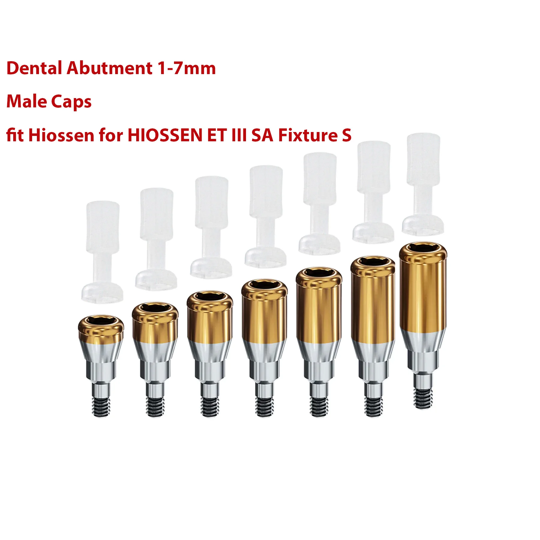 Dental fit Hiossen Abutment Attachments II SA Fixture S Removable Male Cap