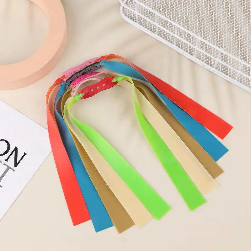 

Набор из 10 прочных охотничьих рогаток с плоскими резиновыми лентами 0,8/1 мм, высокоэластичные инструменты для стрельбы по катапульту на открытом воздухе