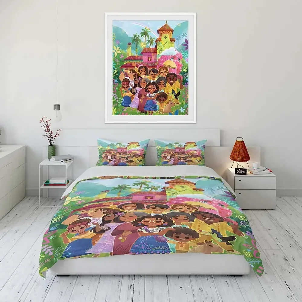 

Encanto duvet cover pillowcase, disney bedding set cartoon home room bedroom decoration, kids boy girl duvet cover gift