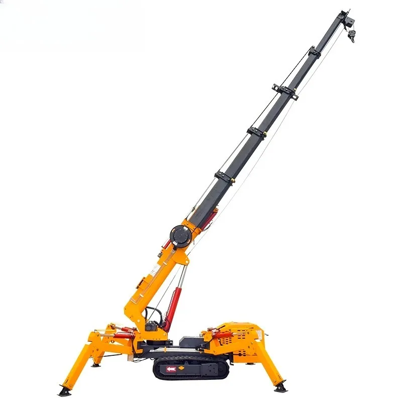 2t 3t 5t 8t 12t 14t Spider Lifting Crane Track Crawler Hydraulic 360 Turntable Crane