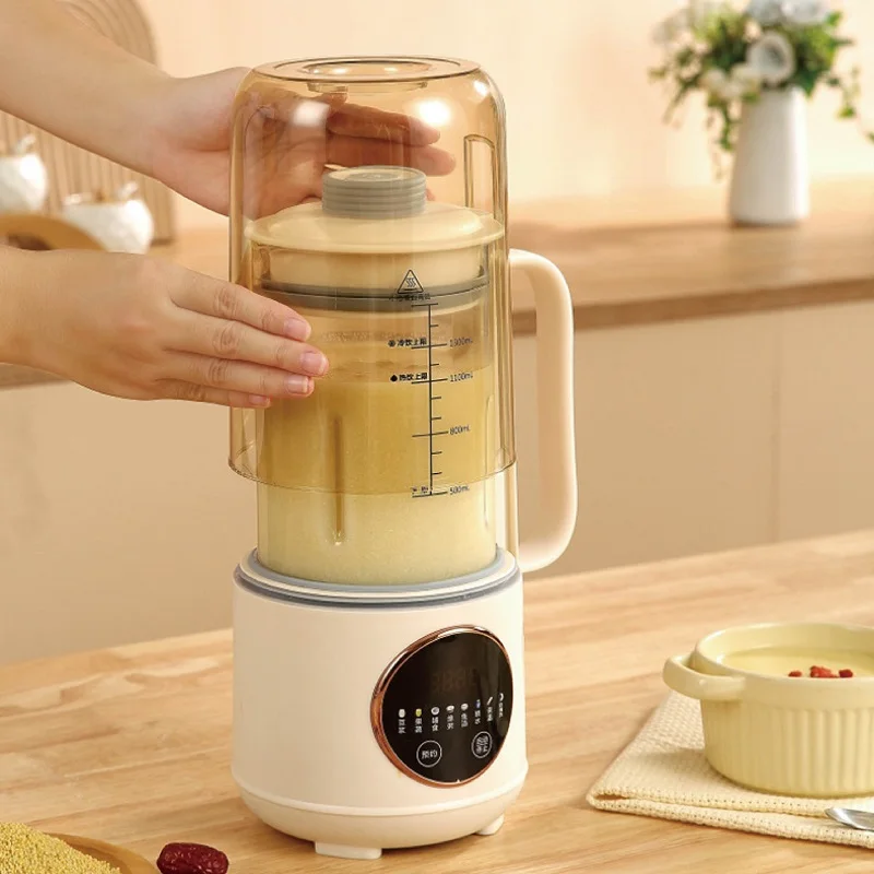 1.5L Soy Milk Machine Multifunctional Wall Breaker Appointment Auto Rice Paste Machine 8-Blade Knife Blender Home Electric Juice