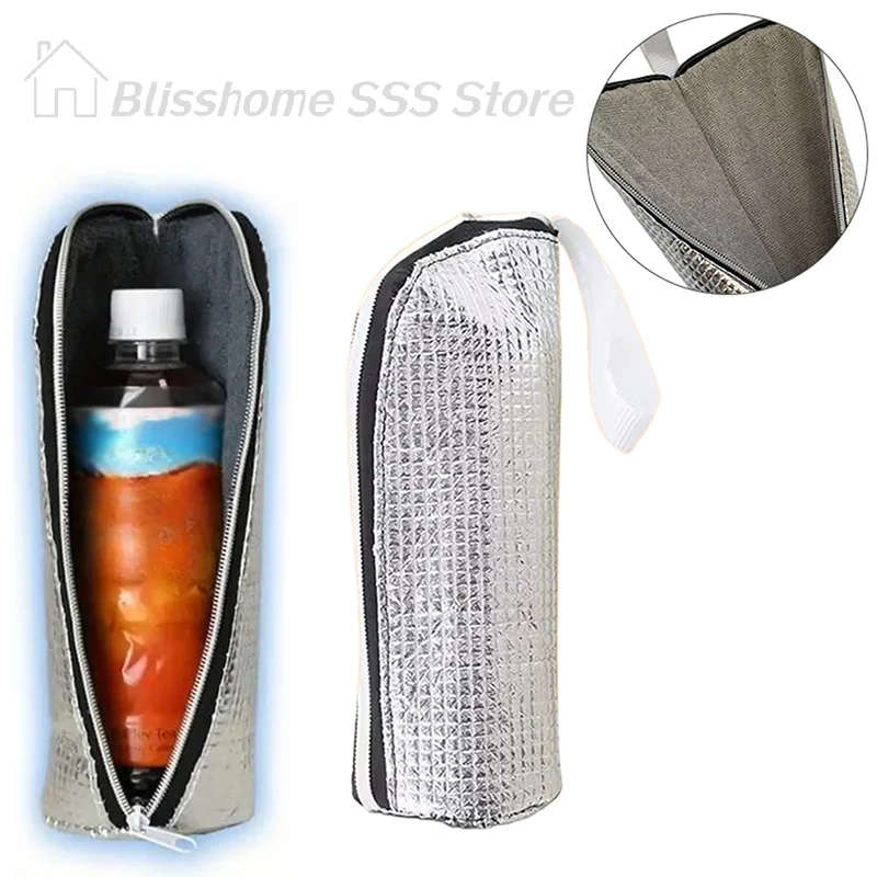 【S】1/2PCS Water Bottle Sleeve Thermal Insulated Water Bottle Bag Beverage Carrier Pouch Insulators Bag For Traveling