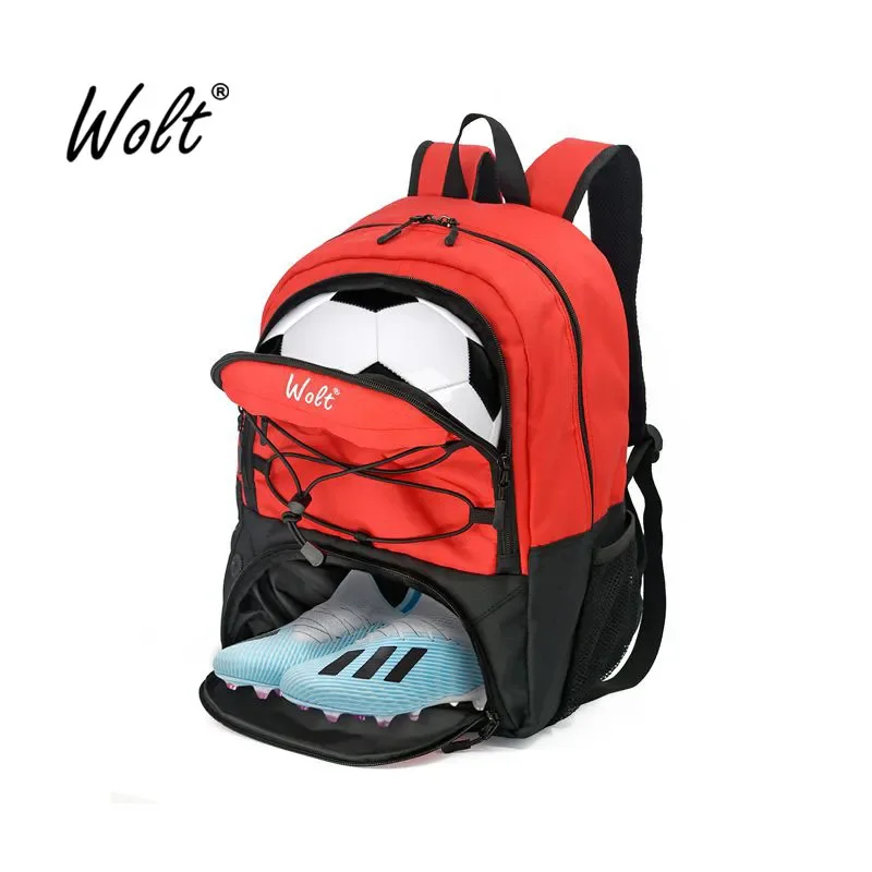 

Custom Logo Casual Travel School Student Gym Rucksack Sports Bag Basketball Football Soccer Backpack with Shoes Compartment