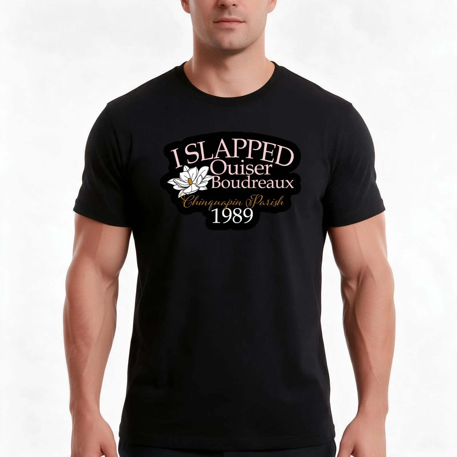 I Slapped Ouiser Boudreaux T-Shirt, Summer Casual Cotton Tee, Oversized Streetwear Tops, Vintage Graphic Print, Unisex Men Women
