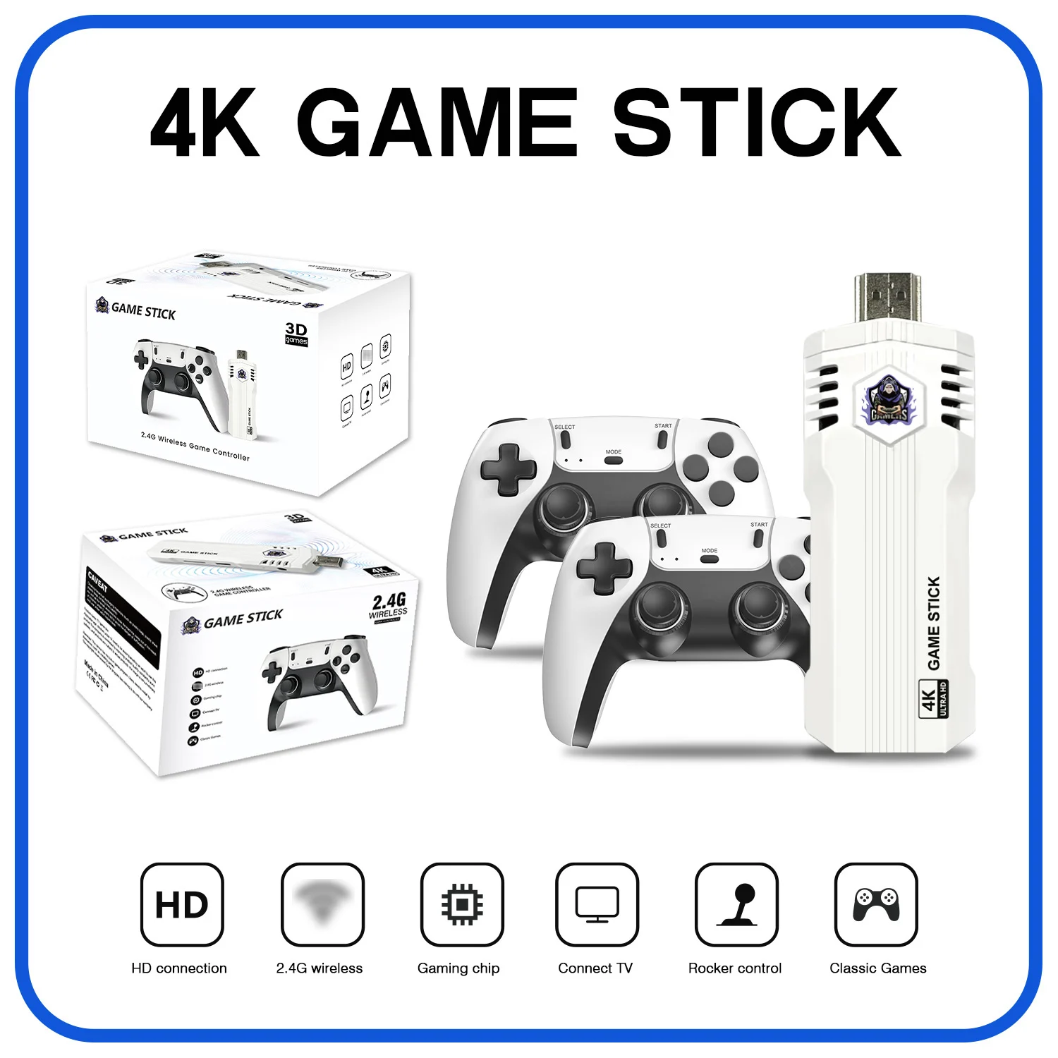 Consola de Juegos Retro Actualizada 2026 X2L 4K HDMI, 40+ Emuladores, Más de 30,000 Juegos con Controles Inalámbricos 2.4G para TV